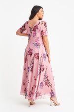Isabelle Light Pink Float Sleeve Maxi Dress