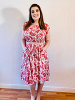 Caroline Red Paisley Pocket Dress