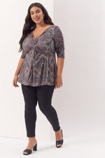 Amy Knot Front Tunic Top