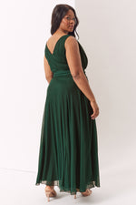 Nancy Marilyn Alexandrite Green Chiffon Maxi Dress