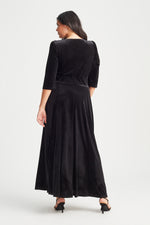 Verity Velvet Black Maxi Gown