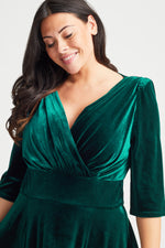 Verity Velvet Green Maxi Gown