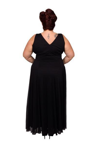 auctionjacksonville Dresses Black / 10 Nancy Marilyn Chiffon Maxi Dress