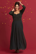 auctionjacksonville Dresses Jemima Lurex Black Sweetheart Maxi Dress